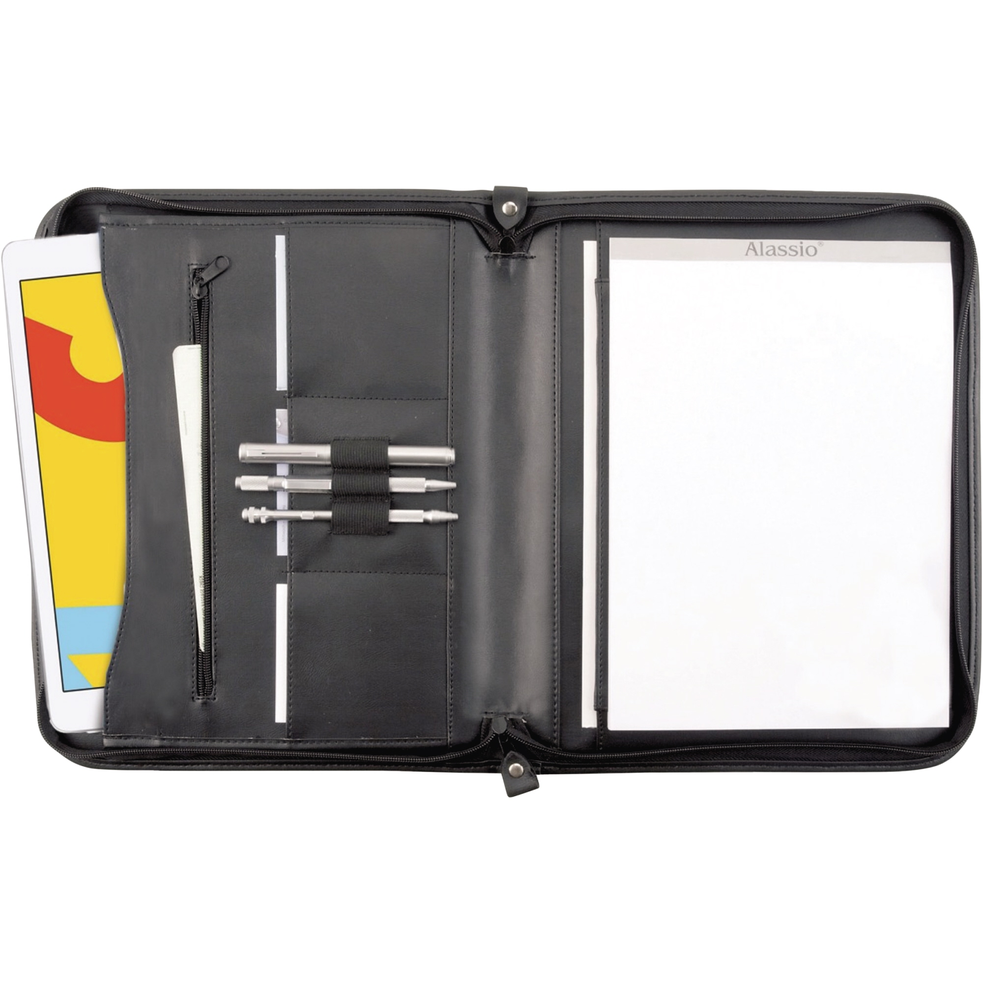 Alassio Schreibmappe 43006-1, Cremona I schwarz A4, Echt Leder, mit Taschenrechner – Böttcher AG Alassio Schreibmappe 43006-1, Cremona I schwarz A4, Echt Leder, mit Taschenrechner – Böttcher AG